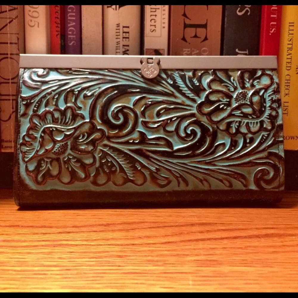 Patricia Nash Turquoise Tooled Cauchy Wallet